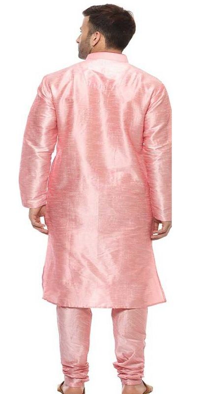 Men Kurta and Pyjama Set pink